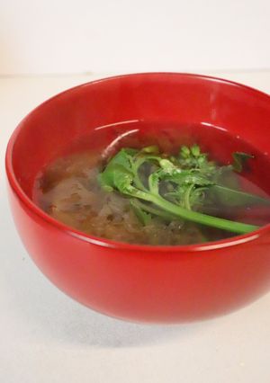 美味★一人分★菜の花のクイック澄まし汁-レシピのメイン写真