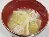 うちの母の味☆キャベツと豚肉のお味噌汁♬