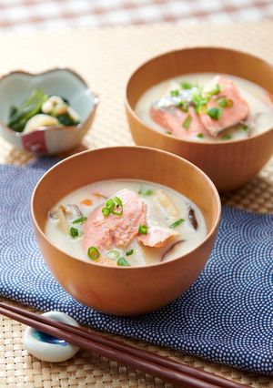 レンジで簡単!鮭のかす汁-レシピのメイン写真