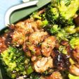 ブロッコリーと豚肉の辛子味噌炒め