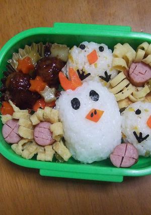 キャラ弁　にわとり親子-レシピのメイン写真