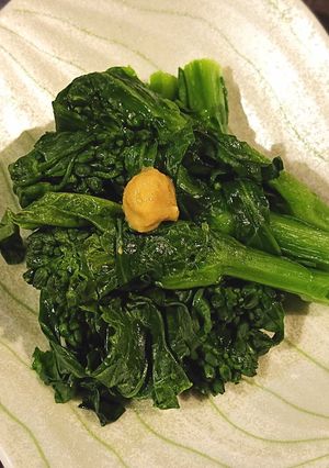【野菜ソムリエ】花菜の昆布風味からし和え-レシピのメイン写真
