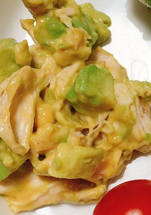 ささみとアボカドのわさびマヨ和え-レシピのメイン写真