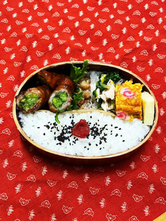 2/4 立春菜の花肉巻き弁当-レシピのメイン写真