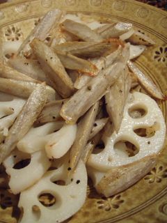 ごぼうとれんこんの炒め物-レシピのメイン写真