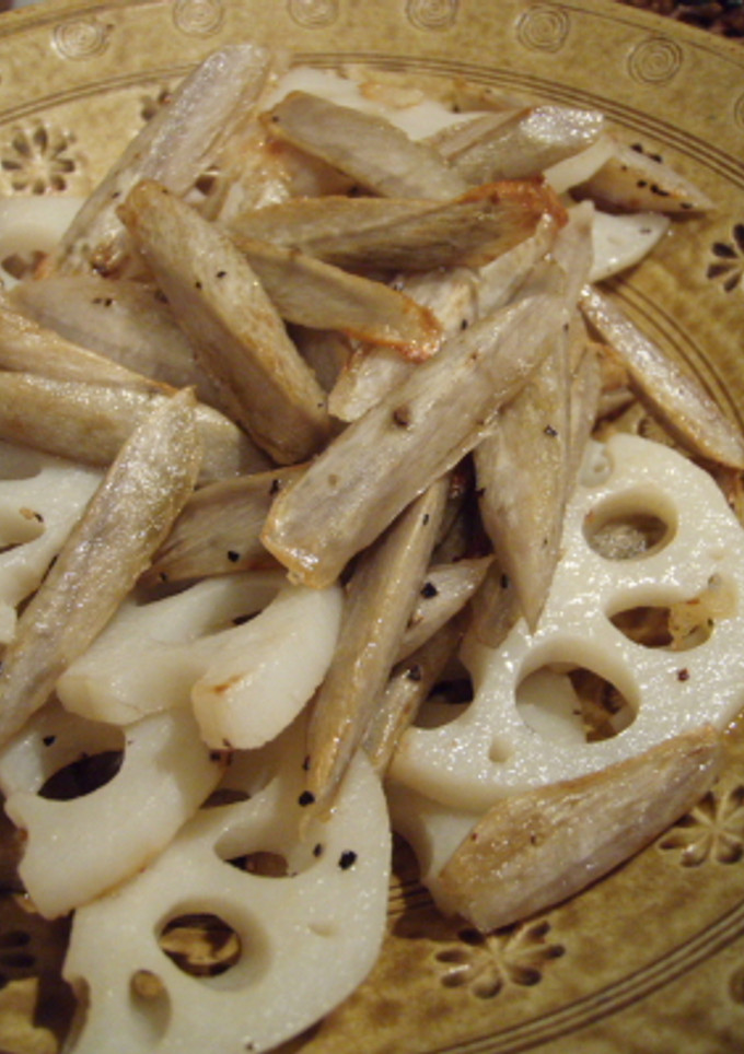 ごぼうとれんこんの炒め物-レシピのメイン写真
