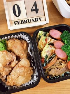 鶏唐揚げ弁当 22/2.4-レシピのメイン写真