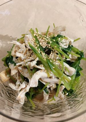 鶏胸肉と三つ葉の汁だくおひたし-レシピのメイン写真