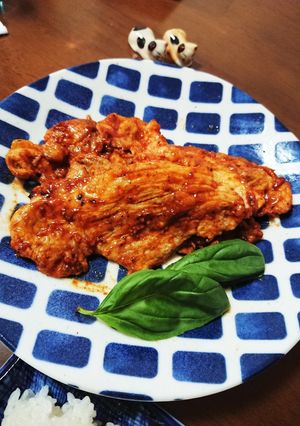 ★豚モモ肉のケチャップポン酢焼き♪-レシピのメイン写真