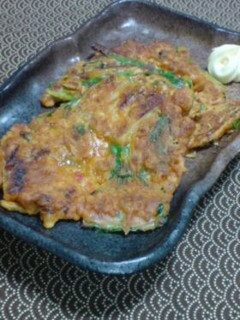 ニラとキムチの韓国風お好み焼き-レシピのメイン写真
