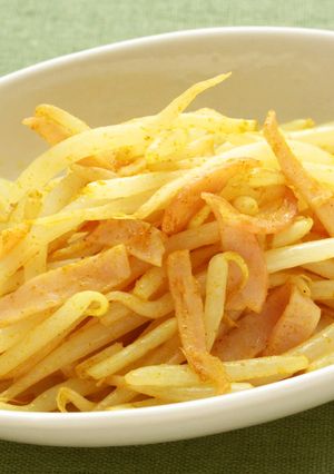 お弁当に！モヤシとハムのカレー炒め-レシピのメイン写真