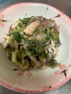 鯛皮とネギのポン酢和え-レシピのメイン写真
