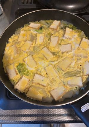 白菜と厚揚げ、卵の煮もの-レシピのメイン写真
