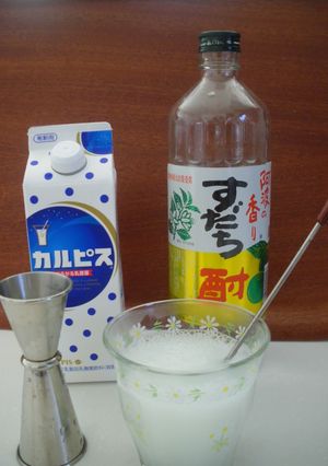 カルピスダチ酎　寒い夜はお湯割りで❤-レシピのメイン写真