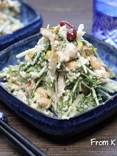水菜と豆のピリ辛白和え-レシピのメイン写真
