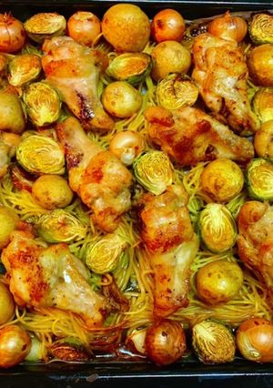 手羽元とごろっと野菜のオーブン焼き-レシピのメイン写真