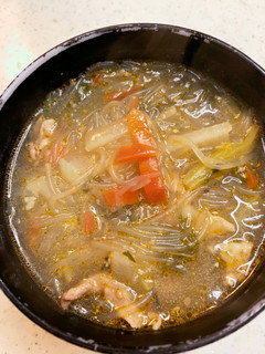 美味しい!!ピリ辛ごま坦々春雨スープ-レシピのメイン写真