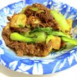 牛コマと青梗菜と豆腐のご飯に合う中華炒め