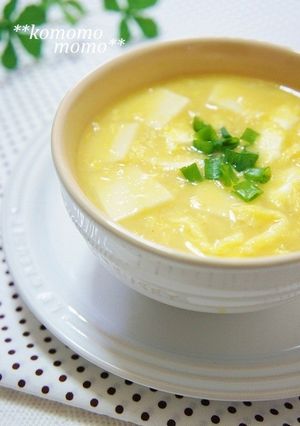 ♡ぽかぽか♡豆腐入り中華コーンスープ-レシピのメイン写真