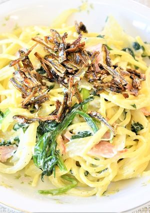 田作のクリームパスタ-レシピのメイン写真
