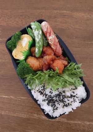 タレ漬け唐揚げ男子弁当♪-レシピのメイン写真