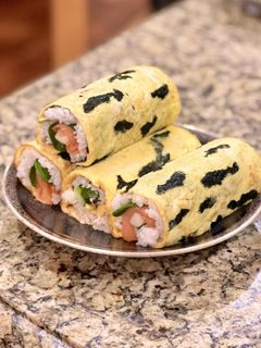 恵方巻きに虎柄卵焼き-レシピのメイン写真