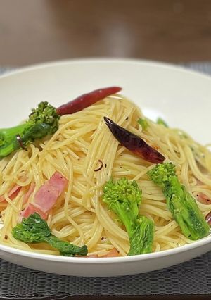 菜の花のペペロンチーノ-レシピのメイン写真