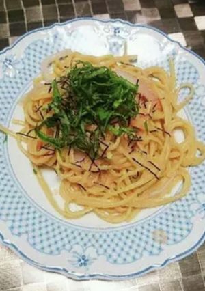 自分メモ 明太子パスタ、ここに到着！-レシピのメイン写真