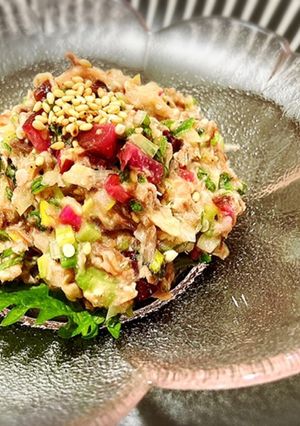 3分簡単つまみ♪トロッシャキ鯖缶ナメロウ-レシピのメイン写真