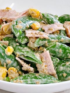 スナップえんどうの胡麻マヨ和え-レシピのメイン写真