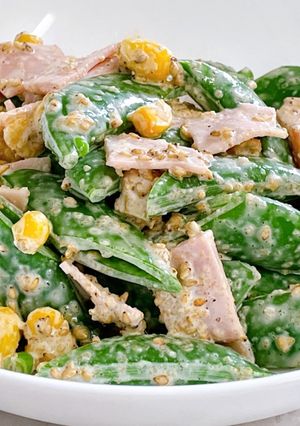 スナップえんどうの胡麻マヨ和え-レシピのメイン写真
