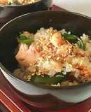 鮭とわかめの炊込みご飯　たんぱく質38ｇ