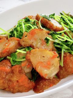 さつま揚げと豆苗のさっと煮-レシピのメイン写真