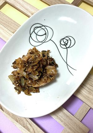 鶏もも海苔佃煮和え　セロリ風味-レシピのメイン写真