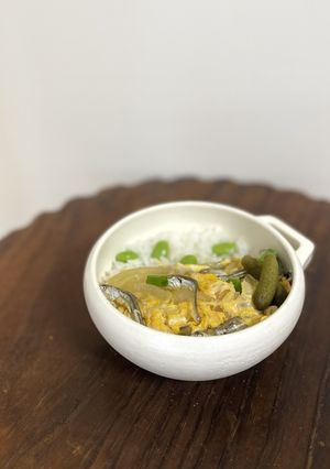 銀鱗煮干しの卵とじごはん-レシピのメイン写真