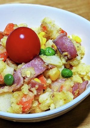 具だくさんカレー粉ポテトサラダ♪-レシピのメイン写真