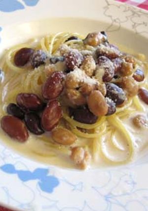 お豆のクリームパスタ-レシピのメイン写真