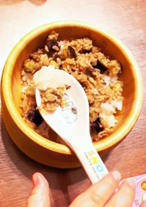 幼児食のお魚ミンチ麻婆茄子丼-レシピのメイン写真
