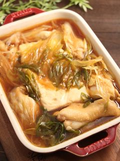 レンジで簡単!肉豆腐 手羽元の醤油煮-レシピのメイン写真