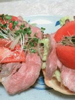 ローストビーフのオープンサンド-レシピのメイン写真