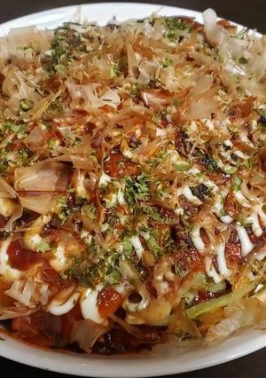 冷凍オクラでふんわり食感お好み焼き-レシピのメイン写真