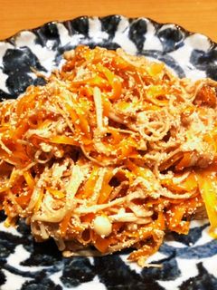ニンジンとエノキのたらこバターきんぴら♪-レシピのメイン写真
