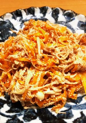 ニンジンとエノキのたらこバターきんぴら♪-レシピのメイン写真