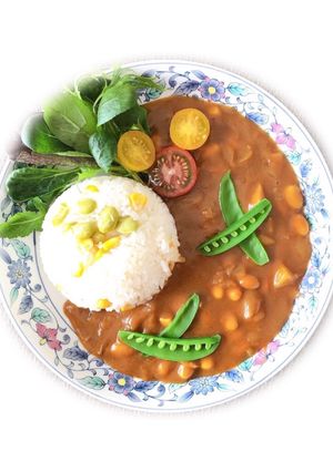蒸し大豆のシンプルカレー(肉なしでゴメン-レシピのメイン写真