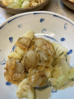 ホタテとカリフラワーの炒め物-レシピのメイン写真