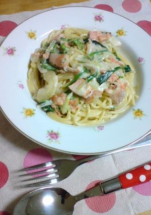 生クリーム不要！旨サーモンクリームパスタ-レシピのメイン写真