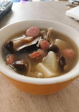 婆ちゃん野菜たっぷりのキノコスープ-レシピのメイン写真