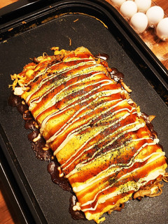 ホットプレートで巨大オムそば!!-レシピのメイン写真