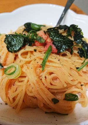 明太子パスタ。青じそドレッシングで♪-レシピのメイン写真