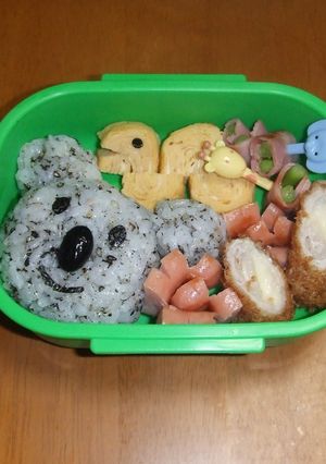 キャラ弁　コアラとへび-レシピのメイン写真